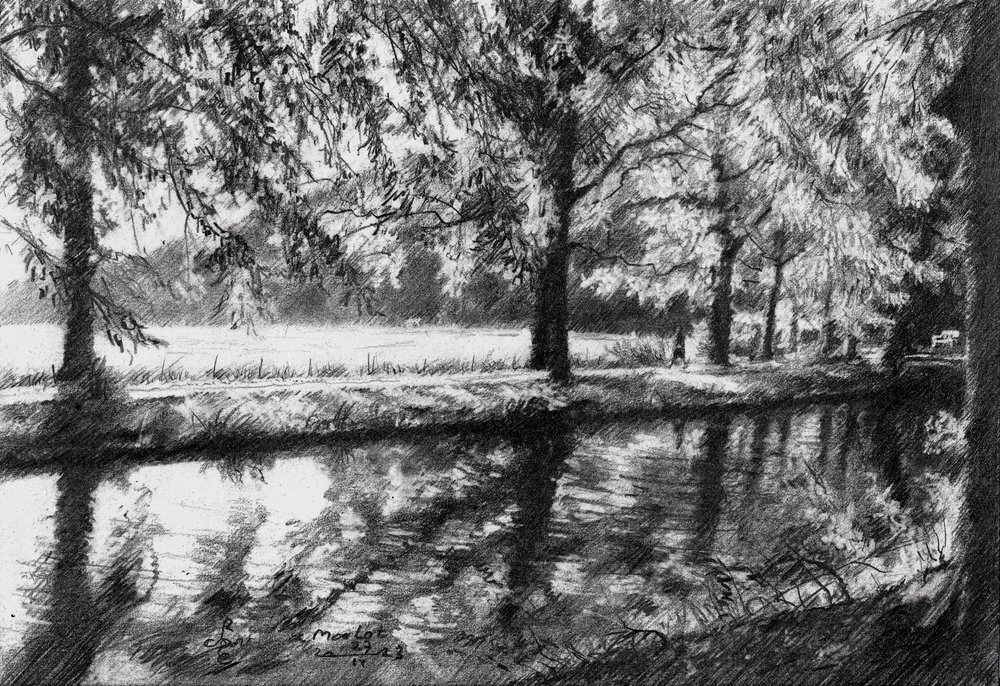 Peaceful River Reflections by Corné Akkers