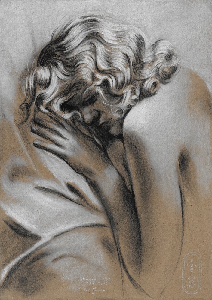 Pensive Woman Figure by Corné Akkers