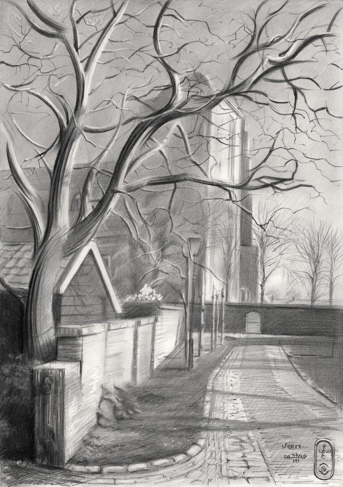 Quiet Church Street by Corné Akkers