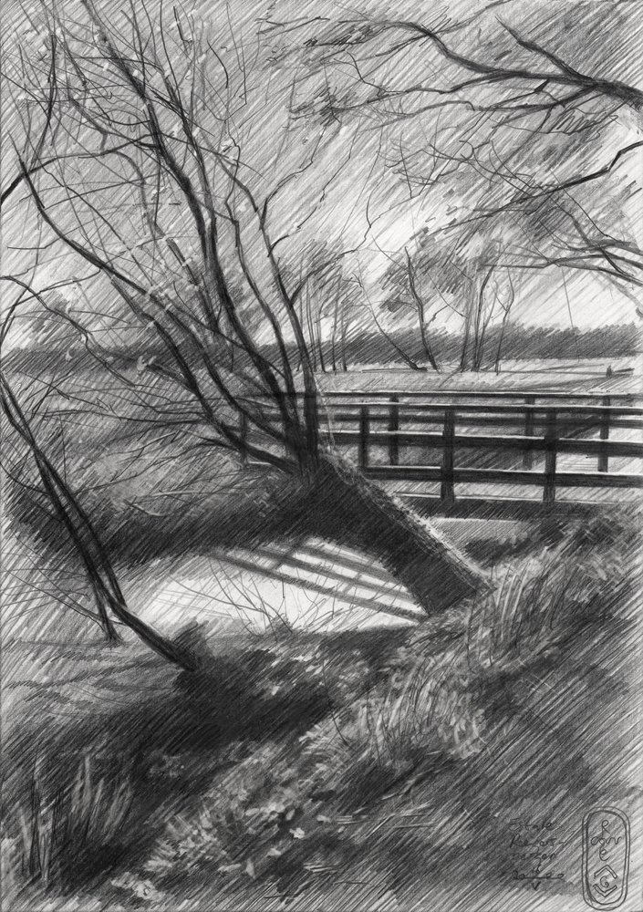 Rural Winter Landscape by Corné Akkers