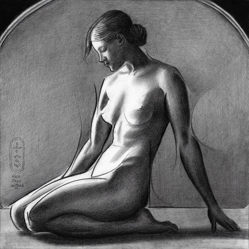Serene Nude Figure Study by Corné Akkers