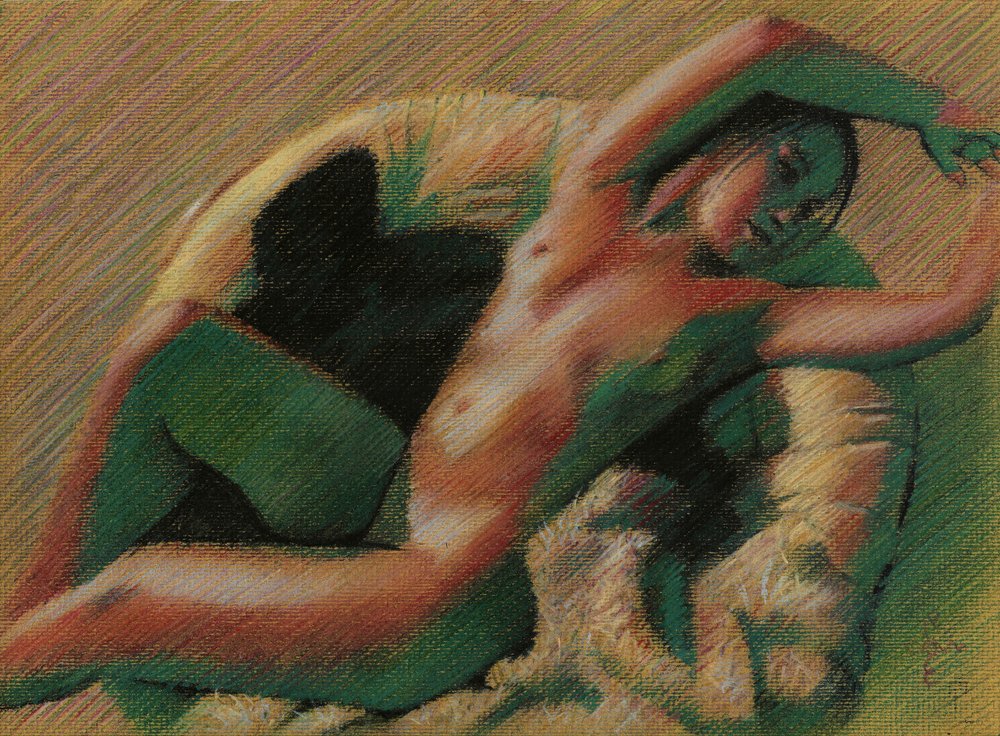 Serene Reclining Nude by Corné Akkers