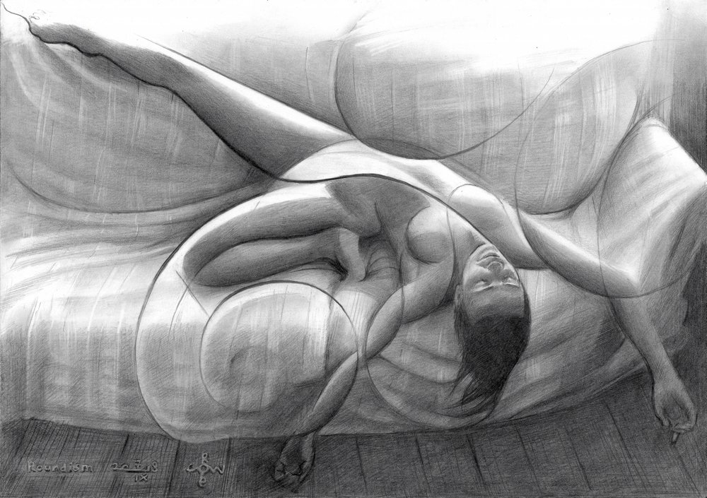 Sleeping Woman Drawing by Corné Akkers