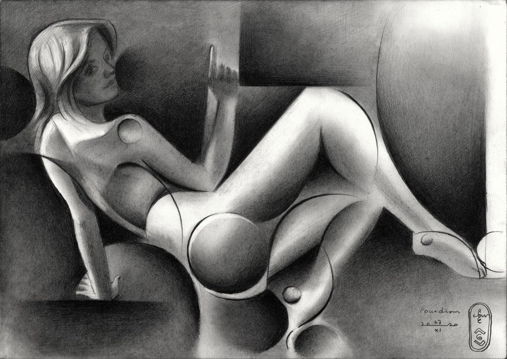 Stylized Reclining Woman by Corné Akkers