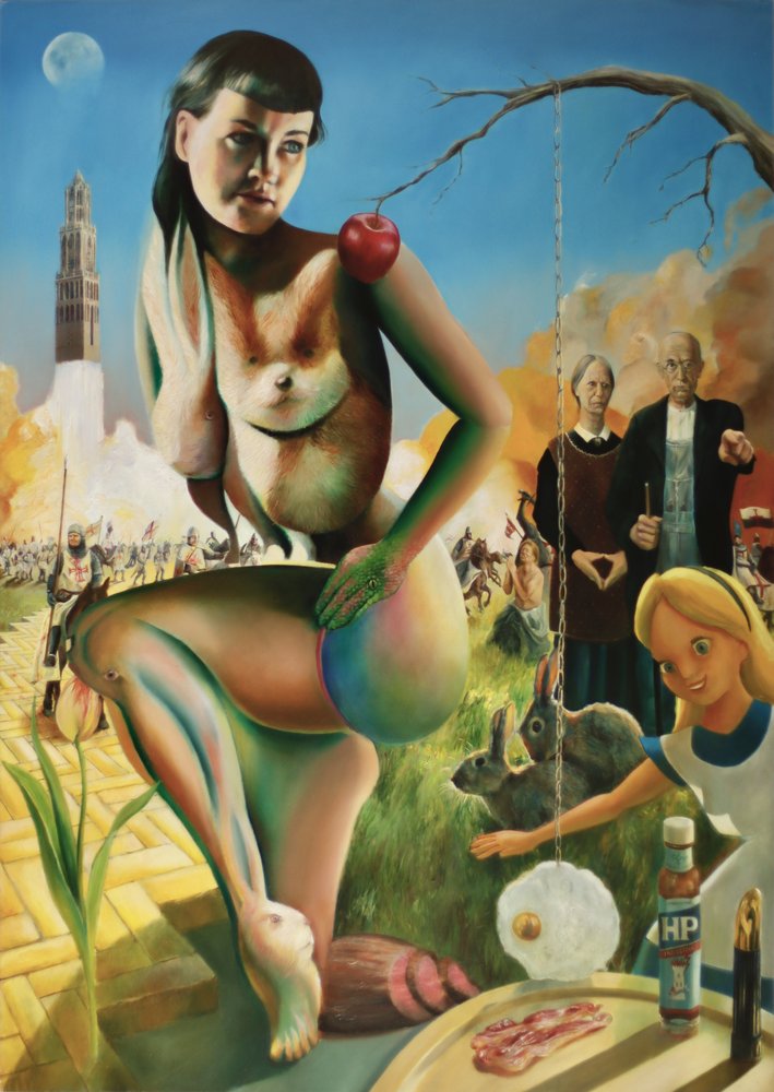 Surreal Nude Fantasy Scene by Corné Akkers