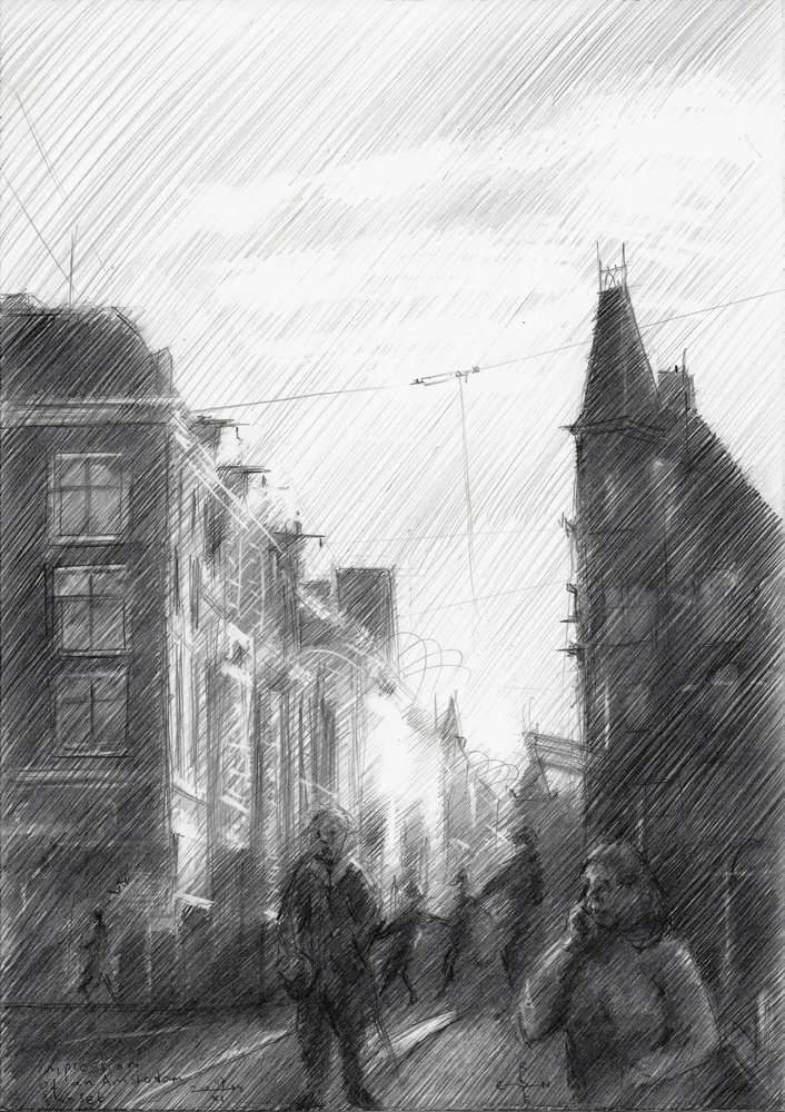 Urban Street Sketch by Corné Akkers