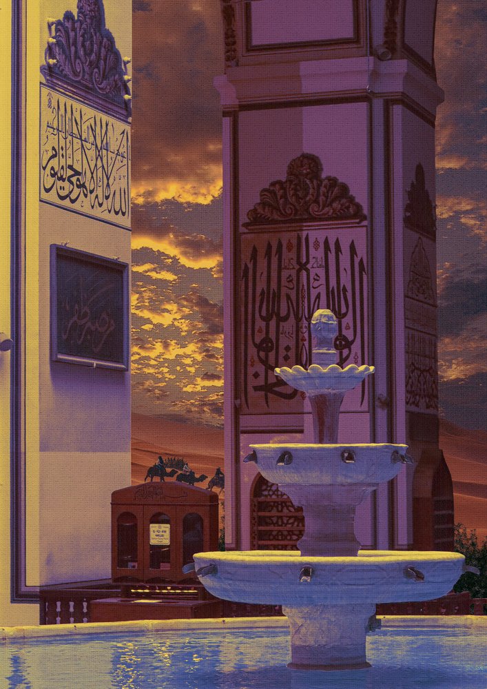 Mosque Fountain Sunset by CosmoZach