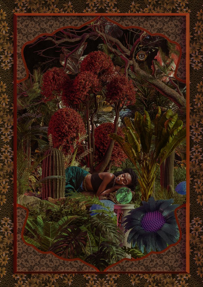 Sleeping Woman Fantasy Garden by CosmoZach