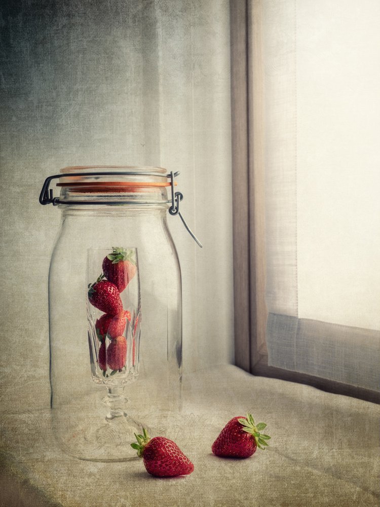 Fresh Strawberries In Jar by Cristiano Giani