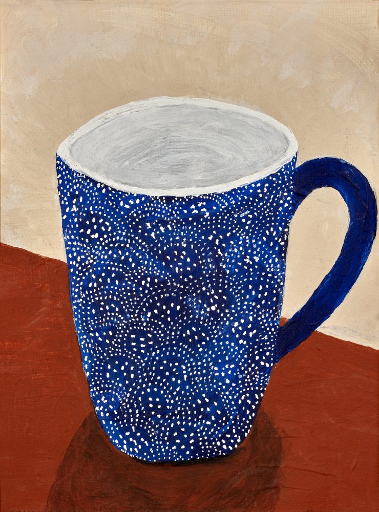 Blue Patterned Mug by Dale Hefer & Family