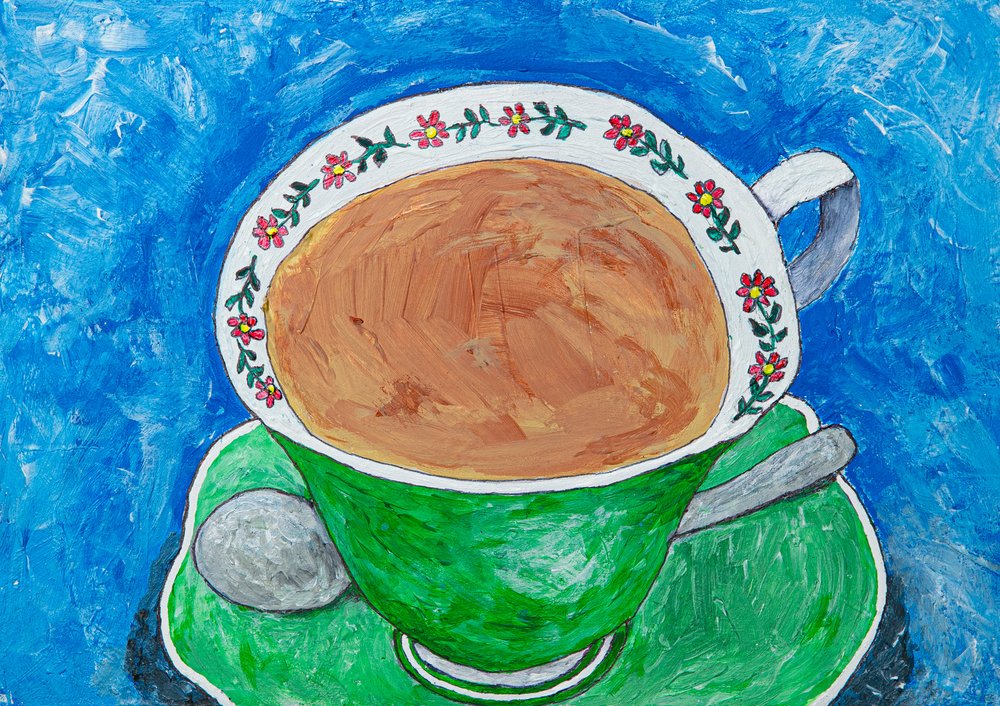 Floral Tea Cup by Dale Hefer & Family