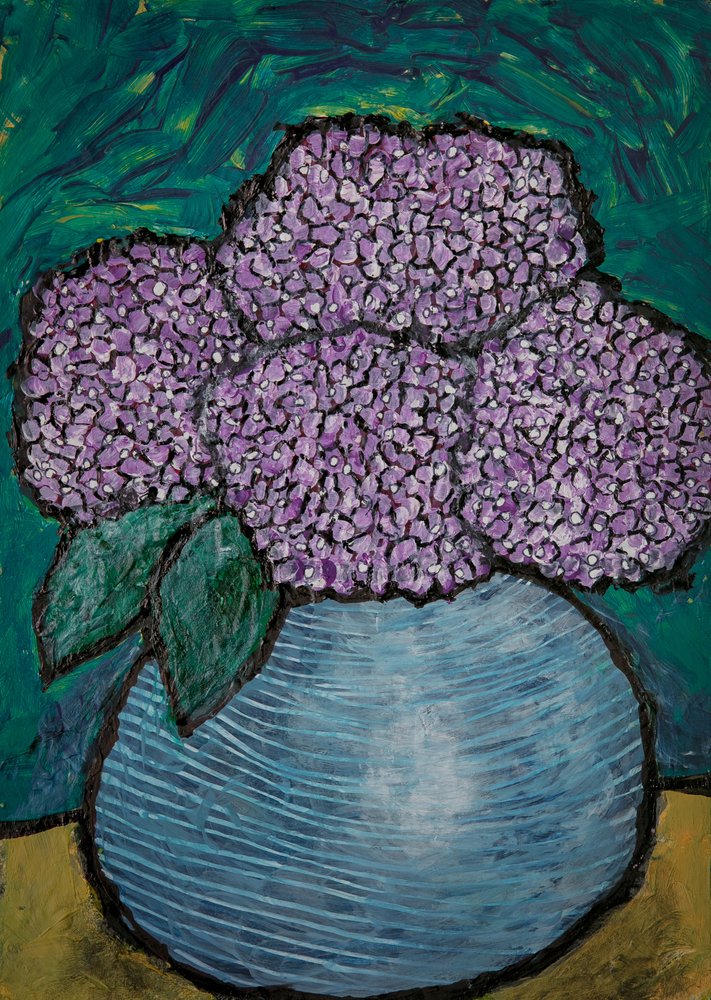 Vibrant Purple Hydrangeas by Dale Hefer & Family