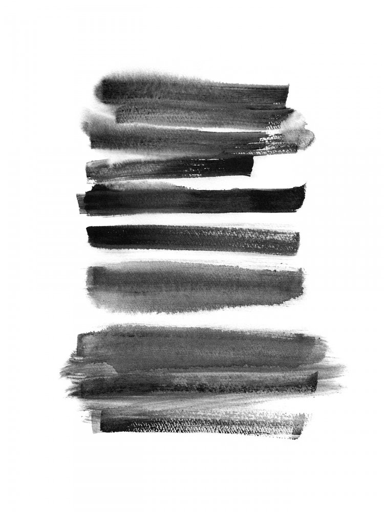 Abstract Black Brushstrokes by Danushka Abeygoda
