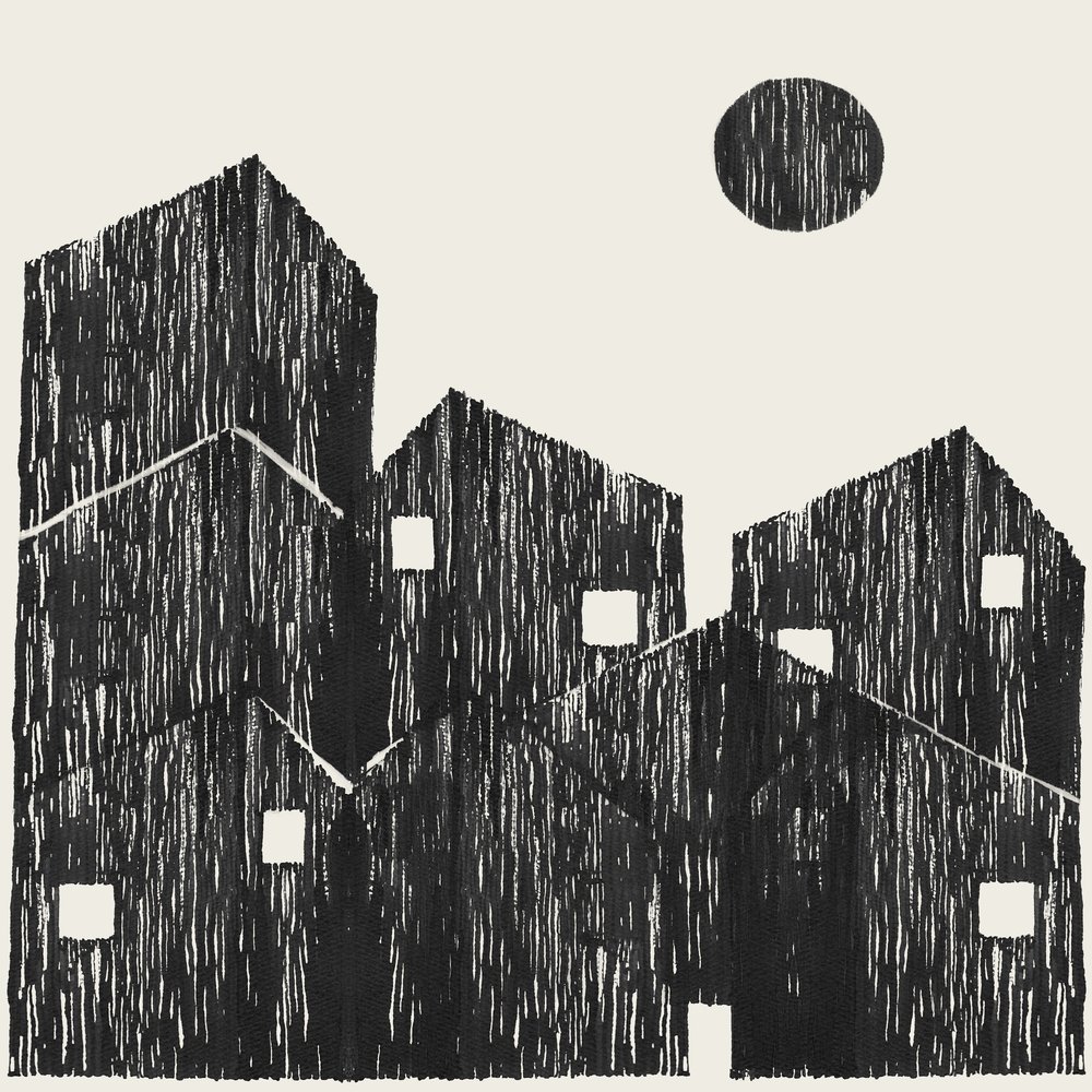 Abstract Cityscape Houses by Danushka Abeygoda