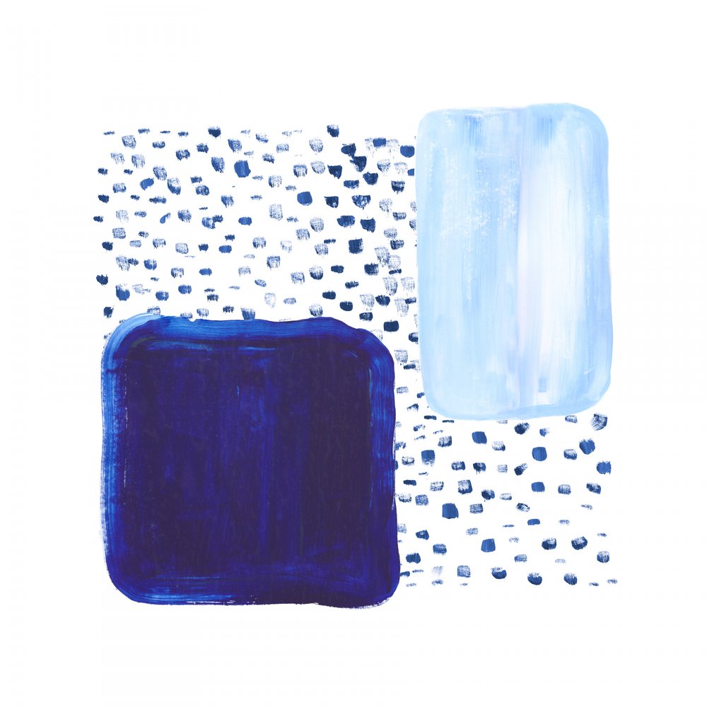 Blue Strokes Composition by Danushka Abeygoda