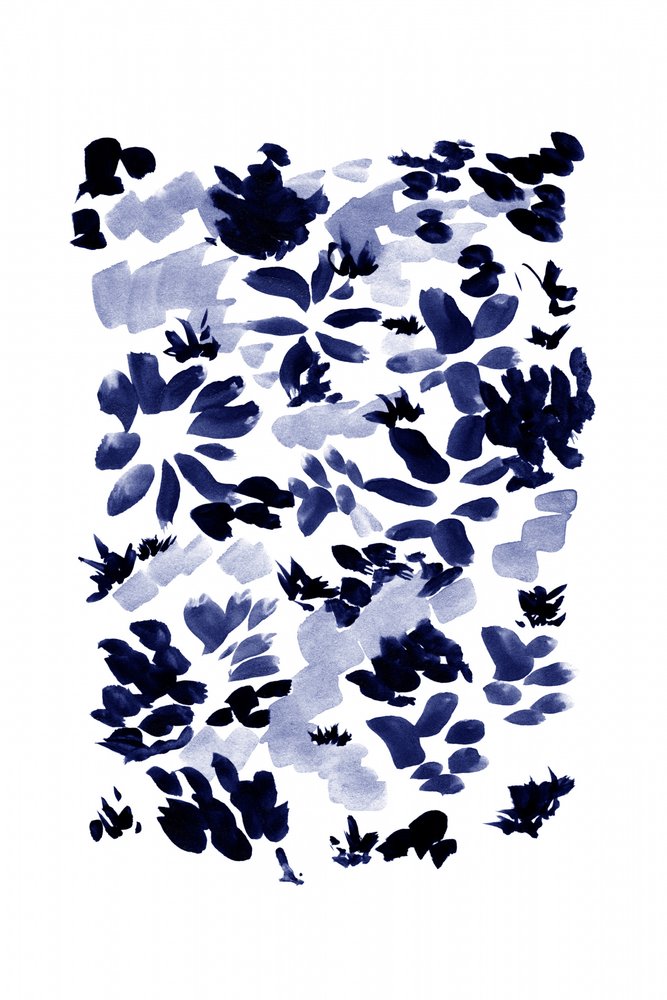 Blue White Spring Abstract by Danushka Abeygoda