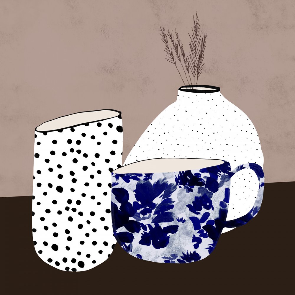 Modern Vases and Mug by Danushka Abeygoda