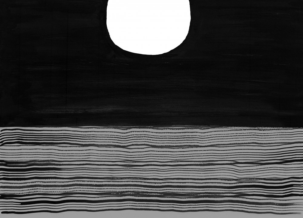 Moon Over Calm Sea by Danushka Abeygoda