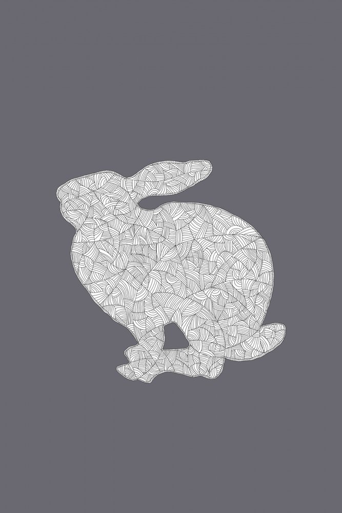 Patterned White Rabbit by Danushka Abeygoda