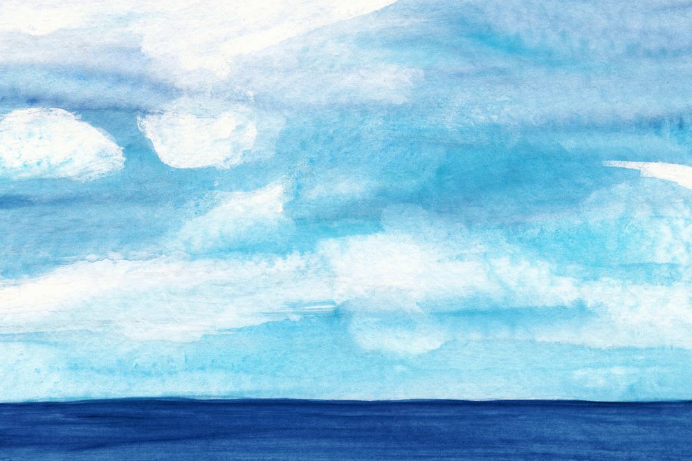 Serene Blue Seascape by Danushka Abeygoda