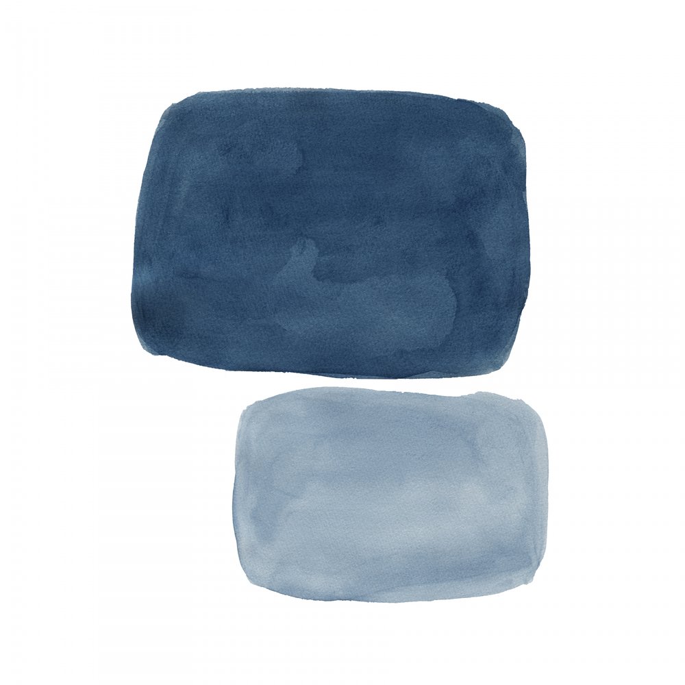 Serene Blue Shapes by Danushka Abeygoda