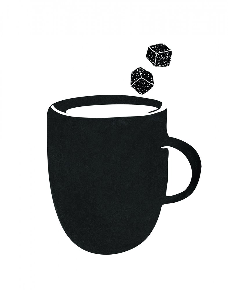 Sweet Black Coffee Mug by Danushka Abeygoda