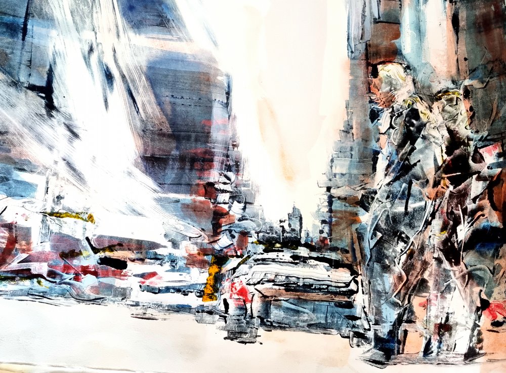 Abstract City Street by David Antonides