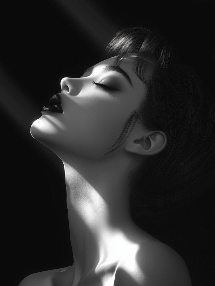 Elegant Woman Profile by David Drake