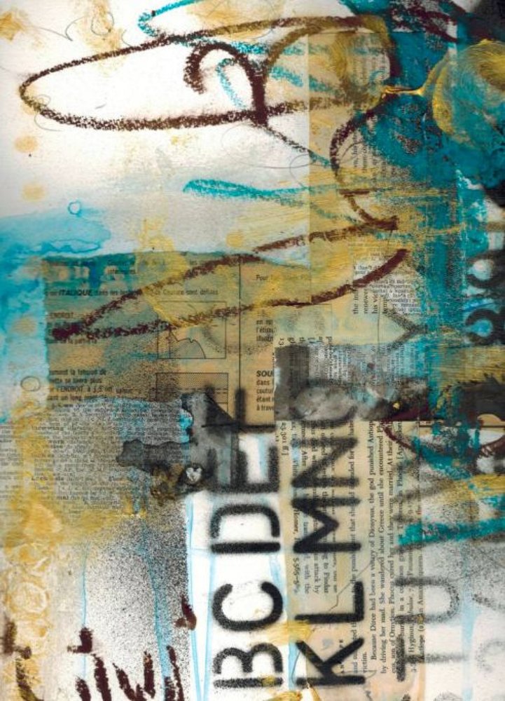 Abstract Alphabet Collage by Deb Chaney