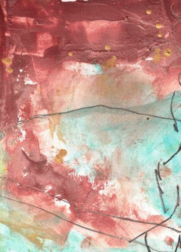 Abstract Rust and Teal by Deb Chaney