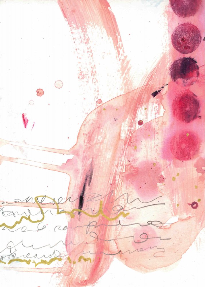 Blush Pink Strokes by Deb Chaney