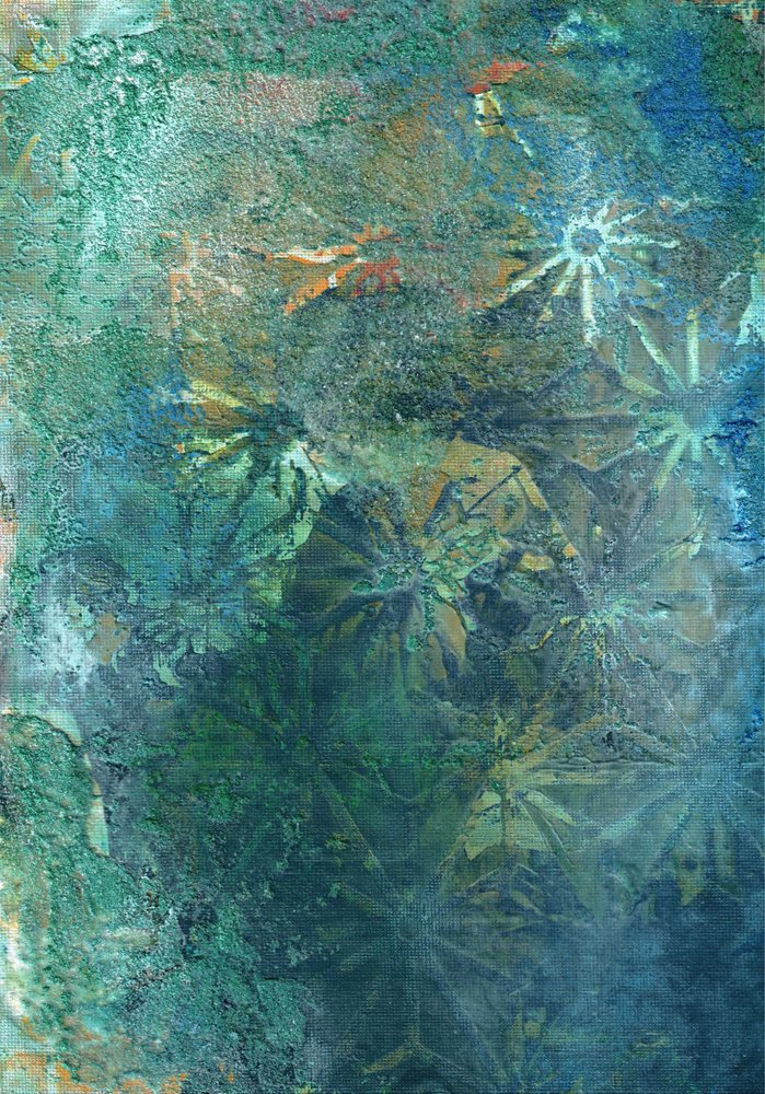 Deep Green Organic Pattern by Deb Chaney