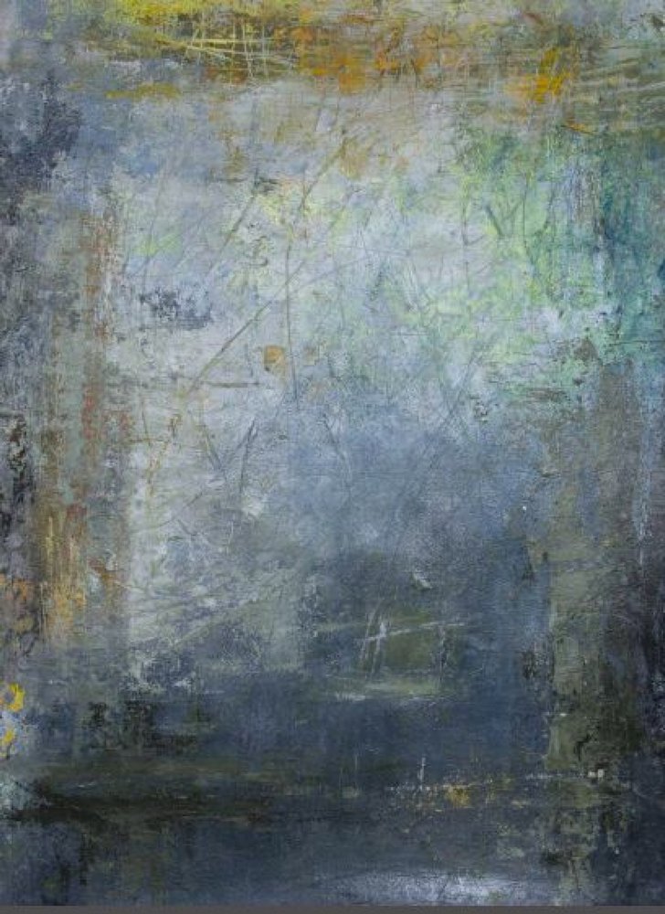 Distressed Abstract Landscape by Deb Chaney