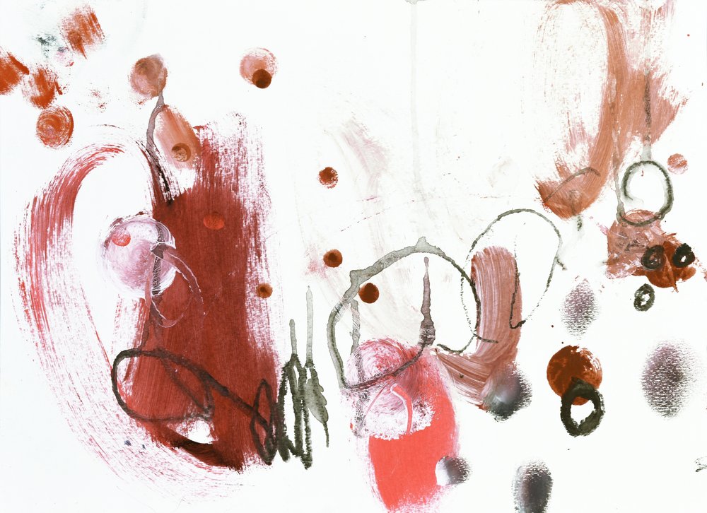 Dynamic Red Shapes by Deb Chaney