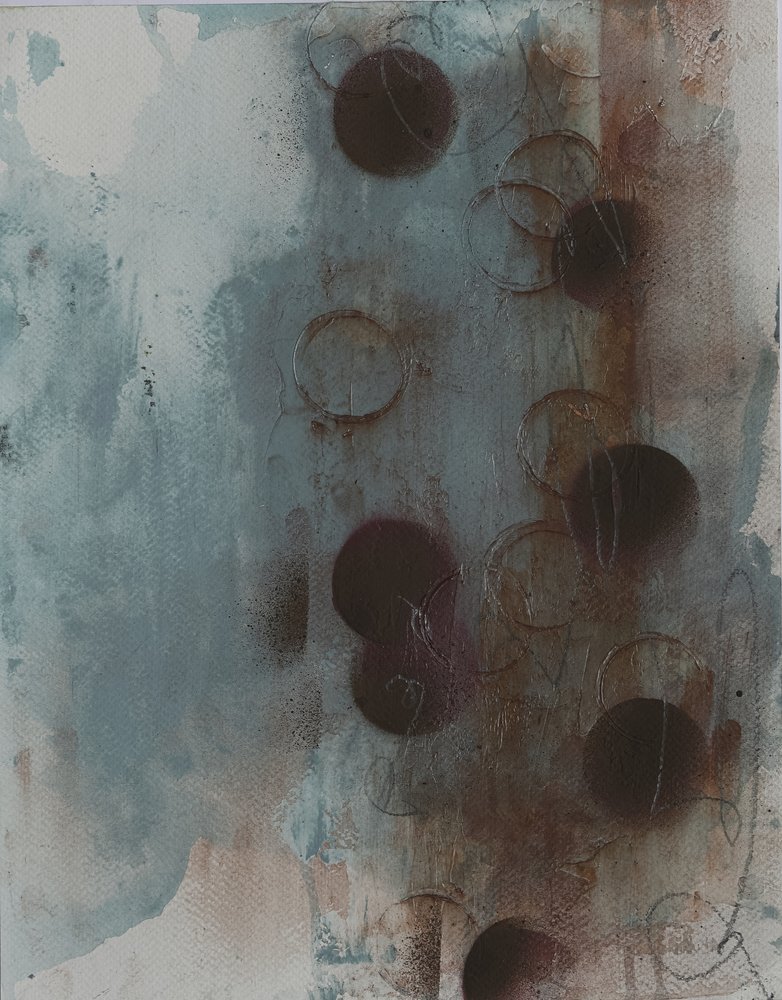 Earthy Abstract Circles by Deb Chaney
