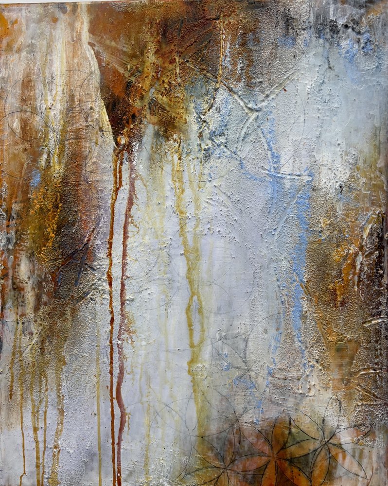 Earthy Floral Abstract by Deb Chaney