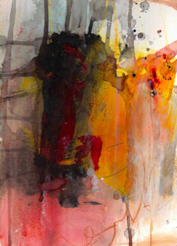 Fiery Abstract Flow by Deb Chaney