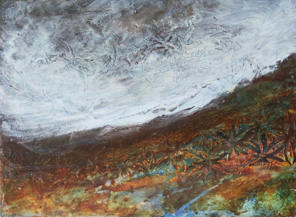 Stormy Mountain Landscape by Deb Chaney
