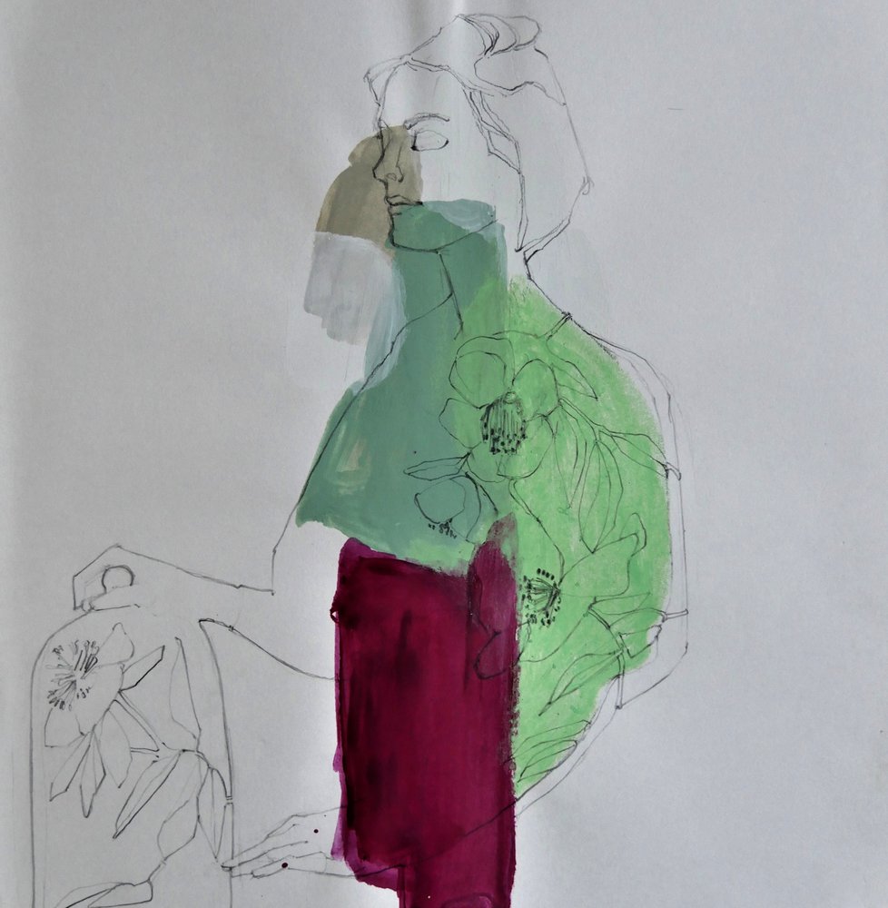 Abstract Floral Figure by Doris Schmitz