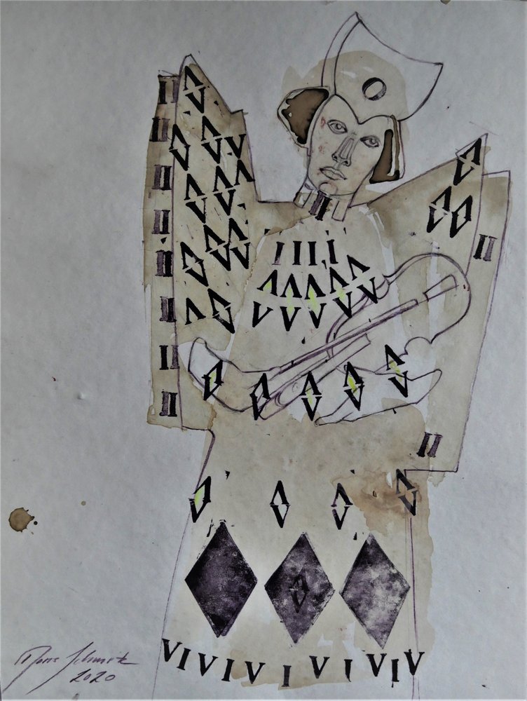 Angelic Geometric Musician by Doris Schmitz