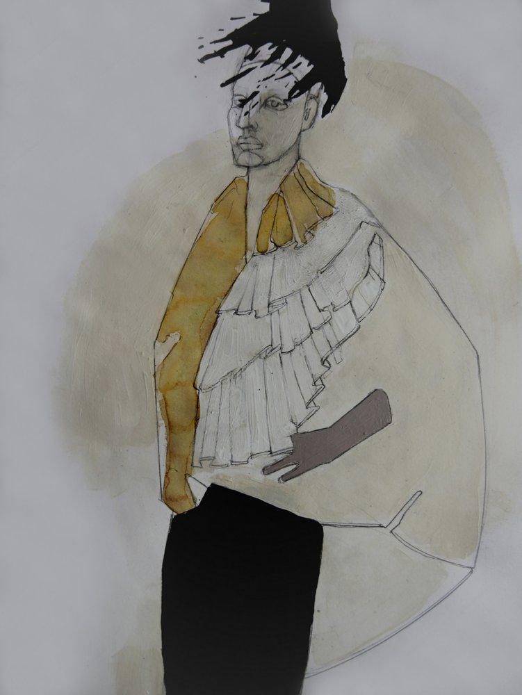 Chic Ruffled Figure by Doris Schmitz