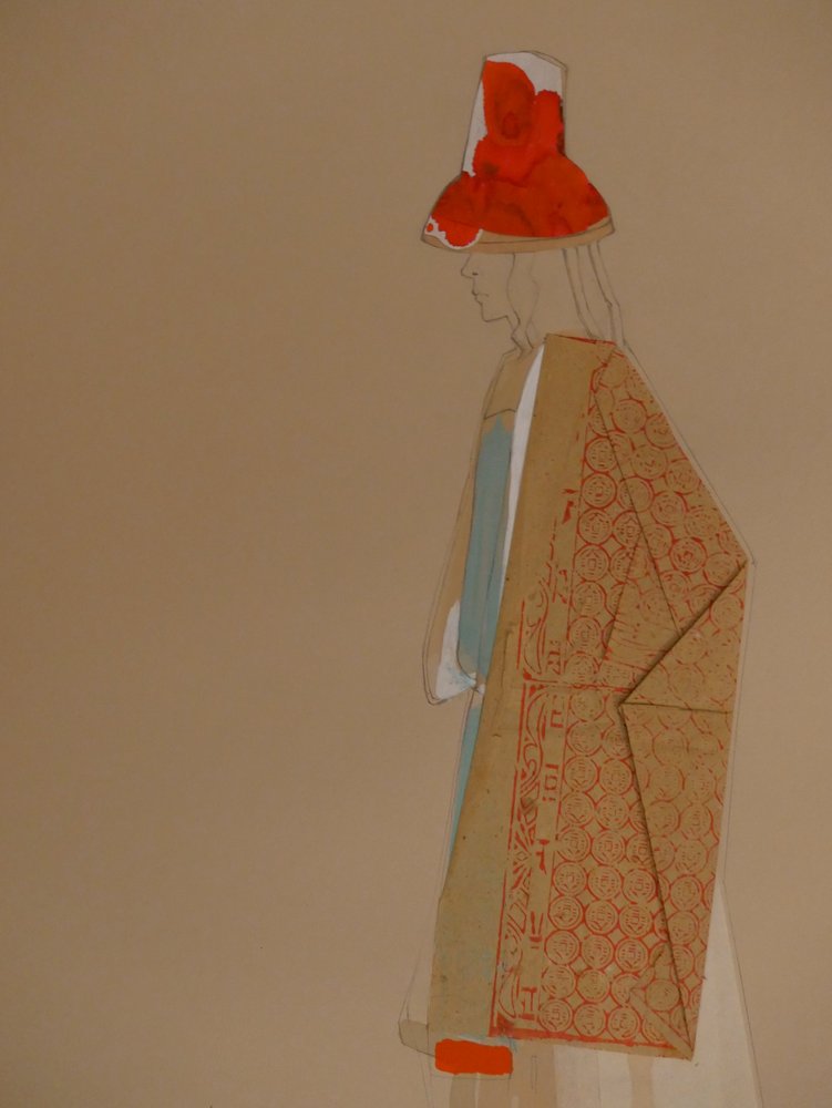 Elegant Profile in Red Hat by Doris Schmitz