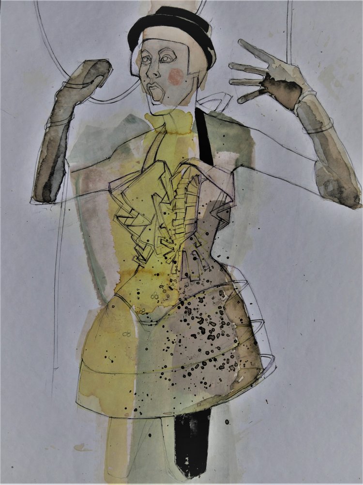 Expressive Fashion Figure by Doris Schmitz