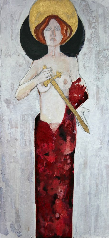 Goddess with Sword by Doris Schmitz
