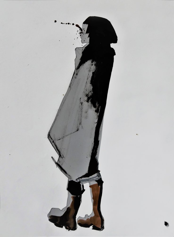 Ink Splatter Figure by Doris Schmitz