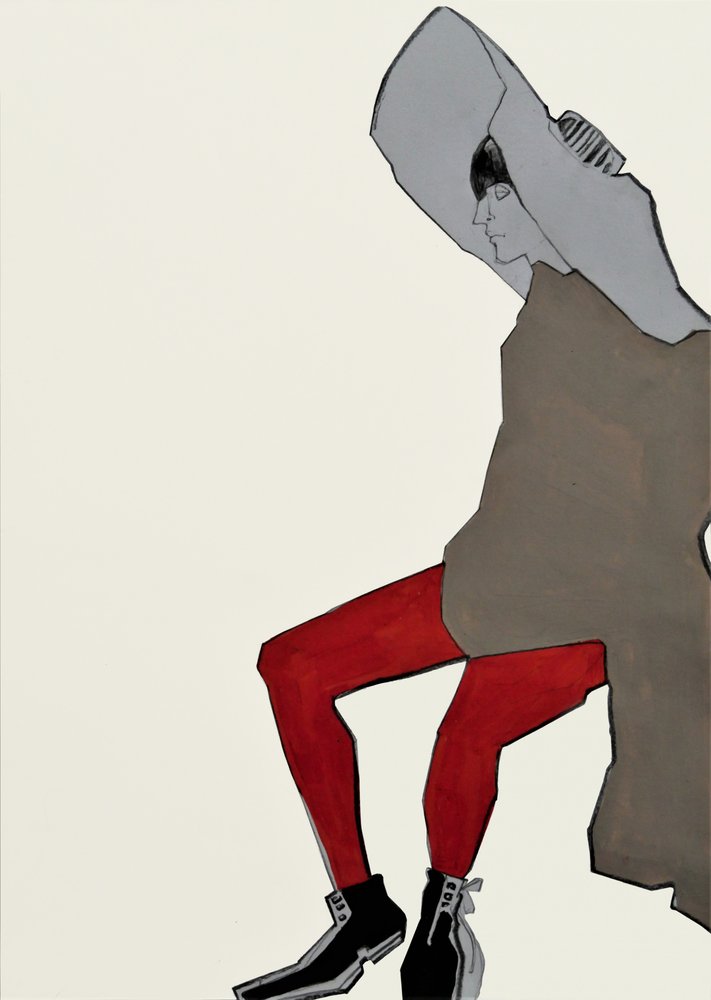 Red Tights Figure by Doris Schmitz