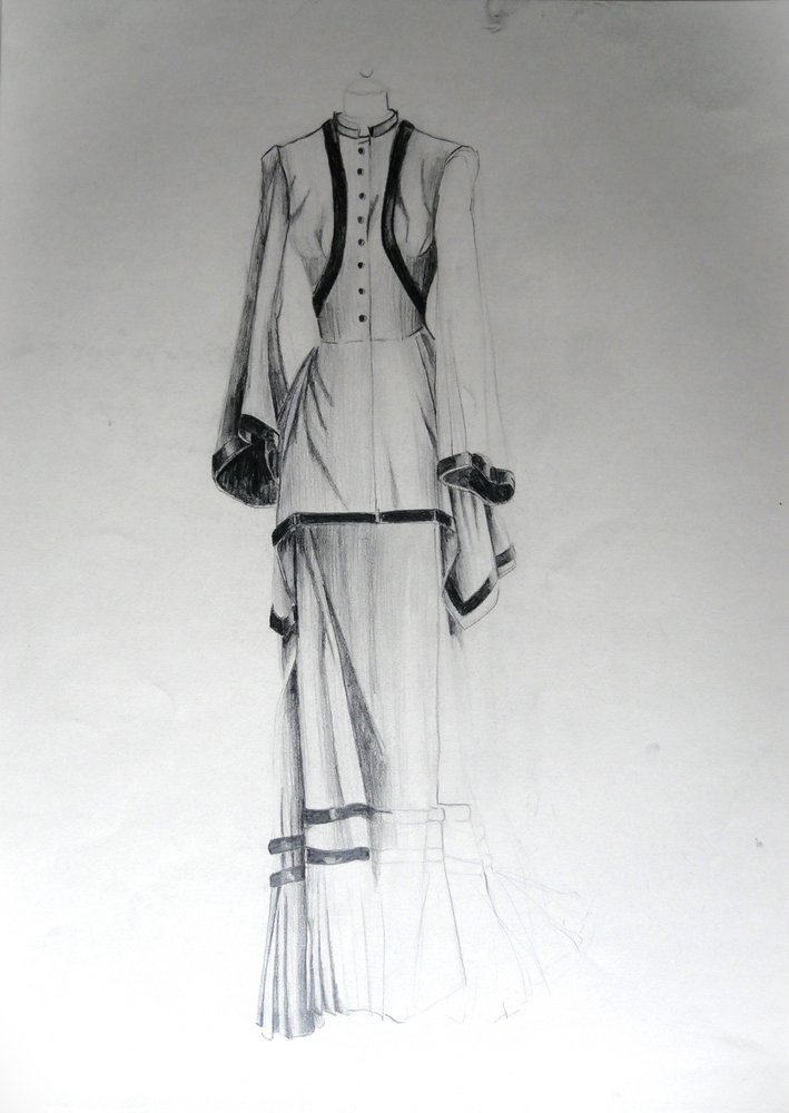 Vintage Fashion Sketch by Doris Schmitz