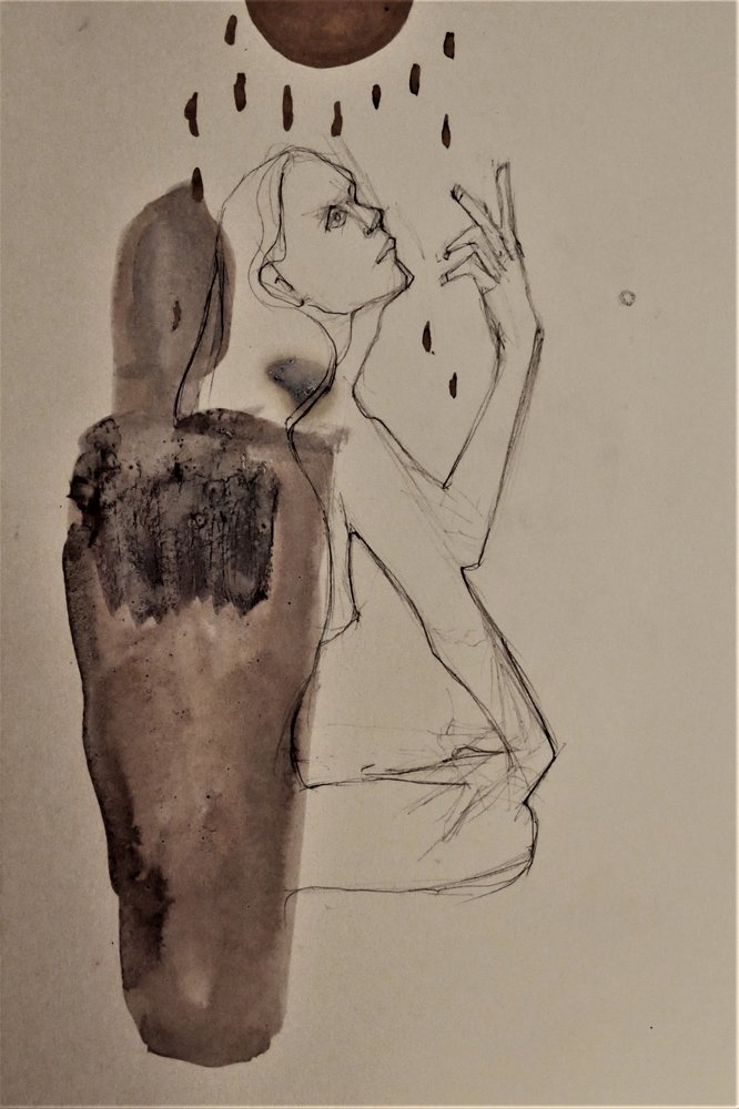 Woman Shadow Contemplation by Doris Schmitz