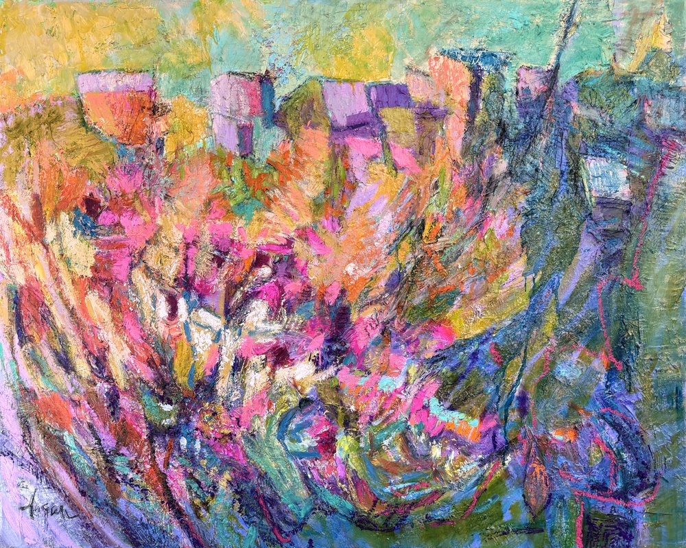 Vibrant Hillside Blooms by Dorothy Fagan