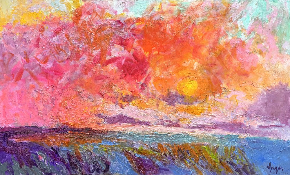 Vibrant Sunset Seascape by Dorothy Fagan